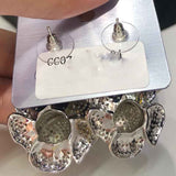 Dazz Luxury Tricolor Flower Dubai Cz Zircon Indian Bridal Gold Color Dangle Earring