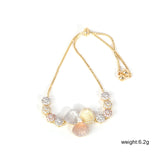 Dazz New Fashion Flower Zircon Bracelet Stackable Copper Jewelry