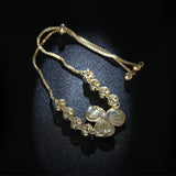Dazz New Fashion Flower Zircon Bracelet Stackable Copper Jewelry