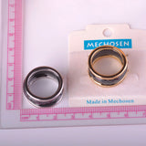 Dazz Simple Style Black Ceramics Zircons Anel Never Copper Brass Rings