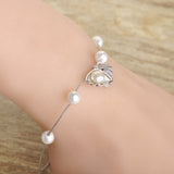 Dazz Simulated Pearl Copper Zircon Bracelets
