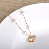 Dazz Simulated Pearl Copper Zircon Bracelets