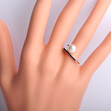 Dazz Special Design Finger Rings Gold Color Simulated Pearl