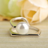 Dazz Special Design Finger Rings Gold Color Simulated Pearl
