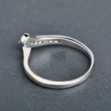 Dazz Unique Design Cubic Zircon Tiny Thin Ring Gold Color