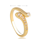 Dazz Unique Design Cubic Zircon Tiny Thin Ring Gold Color