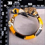 Dazz Yellow Insect Bangle Bee Element AAA Zircon Characteristic Enamel Bracelet