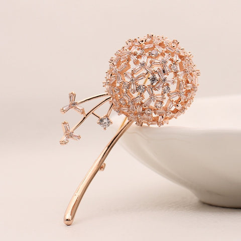 Delicate dandelion brooch simple temperament corsage pin