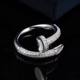 925 Sterling Silver 3A Cubic Zirconia Adjustable Ring