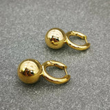 Designer Jewelry Fashion Big Round Pearl Drop Earrings High Quality Gold Dangle Earrings