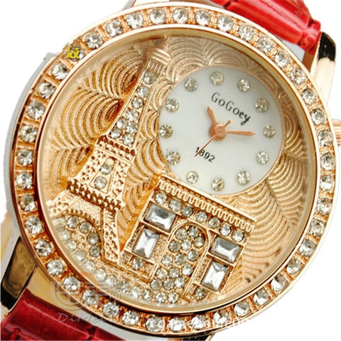 Gogoey Rhinestone Quartz Wristwatch