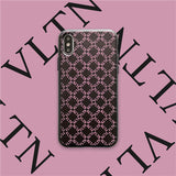 Dots plaid pattern soft silicone case for iphone brand 8 7 6 6s plus tide leather skin relief cover for iphone x xr xs max cases