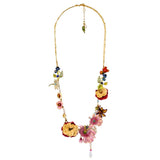 Enamel Glaze Life Of Flower Daisy Double-deck Clavicle Necklace