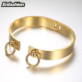 Enfashion Circle Ring Bracelet manchette Noeud Armband Rose Gold color Bangles Bracelets