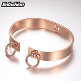 Enfashion Circle Ring Bracelet manchette Noeud Armband Rose Gold color Bangles Bracelets