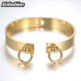 Enfashion Circle Ring Bracelet manchette Noeud Armband Rose Gold color Bangles Bracelets