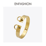 Enfashion Circle Ring Bracelet manchette Noeud Armband Rose Gold color Bangles Bracelets