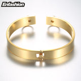 Enfashion Circle Ring Bracelet manchette Noeud Armband Rose Gold color Bangles Bracelets