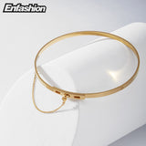 Enfashion Gold Color Stainless Steel Choker Necklace