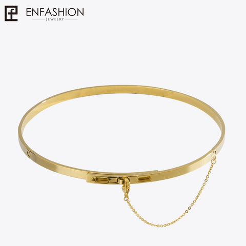 Enfashion Gold Color Stainless Steel Choker Necklace