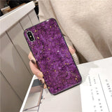 Epoxy Gold Foil Gem Green Phone Case For Huawei Honor Mate 20 Pro 9 10 Lite 7C 7A 7X 8X 8 8A 8C With Ring Holder Lanyard Cover