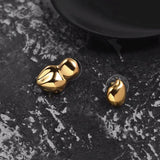 European Hugely Popular Asymmetry A B Design Gold Stud Earrings