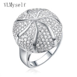 Fashion Ball Designer Trendy White and Gold color Ring