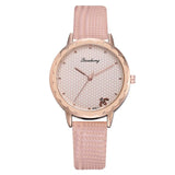 Bee Honeycomb Dial Casual Leather Band Bracelet Quartz  Watch