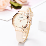 Bee Honeycomb Dial Casual Leather Band Bracelet Quartz  Watch