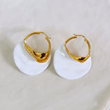 White Enamel Gold 585 Huge Statement Tassel Earring Luxury Brand Jewelry