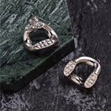 Fashion Blogger Same Design High Fashion Texture Gold Silver Dangle Earrings