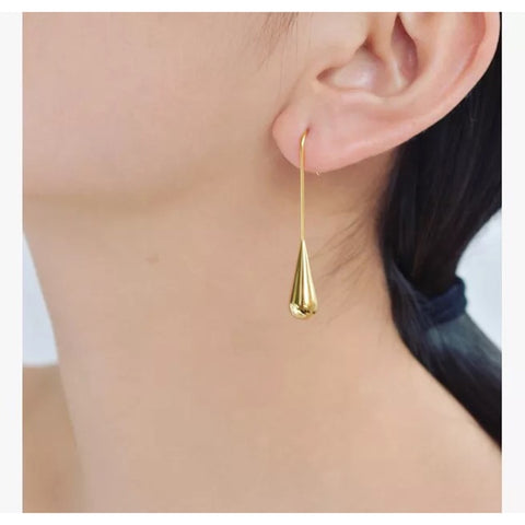 Fashion Brand Designer Classical minimalism Gold Tassel Earring