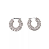 Fashion Chic AAAA+ Cubic Zricon Cute Full Stone Small Circle Hoop Earrings