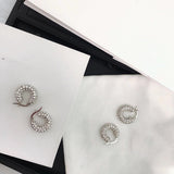 Fashion Chic AAAA+ Cubic Zricon Cute Full Stone Small Circle Hoop Earrings