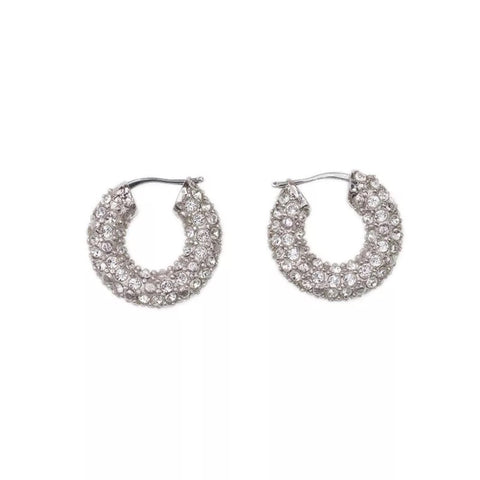 Fashion Chic AAAA+ Cubic Zricon Cute Full Stone Small Circle Hoop Earrings