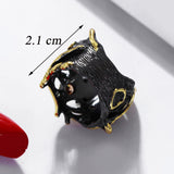 Black Multi Zirconia Crystal Ring