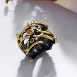 Black Multi Zirconia Crystal Ring