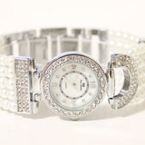 Quartz Waterproof Shell Dial Pearl Bracelet Wrist Watches For Women