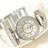 Quartz Waterproof Shell Dial Pearl Bracelet Wrist Watches For Women