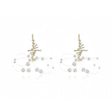 Irregular Pendant Design Rhinestone Drop Earrings