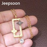 Gold Color Style Stainless Steel Jewelry pendant + Earrings Sets SEWFBOCA