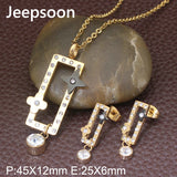 Gold Color Style Stainless Steel Jewelry pendant + Earrings Sets SEWFBOCA