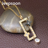 Gold Color Style Stainless Steel Jewelry pendant + Earrings Sets SEWFBOCA
