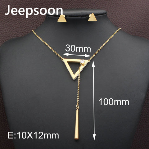 Gold Color Style Stainless Steel Jewelry pendant + Earrings Sets SEWFBPCA