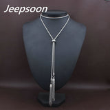 Silver color Stainless Steel Jewelry 600MM Long Chain Necklace