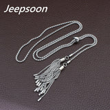 Silver color Stainless Steel Jewelry 600MM Long Chain Necklace