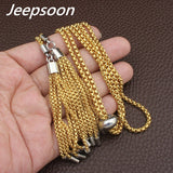 Silver color Stainless Steel Jewelry 600MM Long Chain Necklace