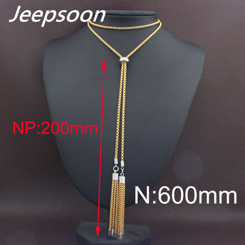 Silver color Stainless Steel Jewelry 600MM Long Chain Necklace