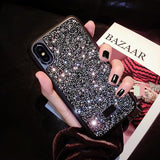 Simple Crystal Diamond Bling Phone Cover Case For Iphone X Xs Max 10 8 7 6 6s Plus Luxury Soft Silicone