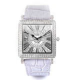 Fashion Square Rhinestone Quartz Fully Diamond Wrist Watch